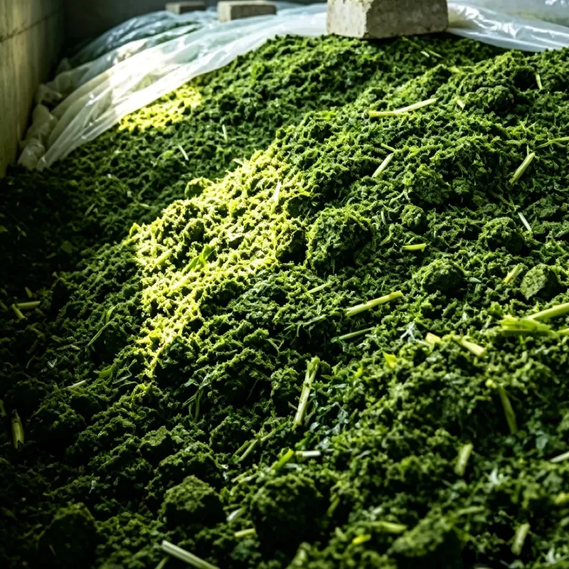 Ensilaje de maíz fermentado a largo plazo