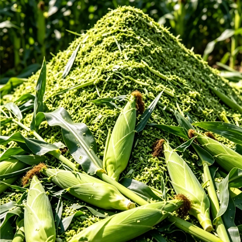 Ensilaje de maíz de planta entera verde sin fermentar